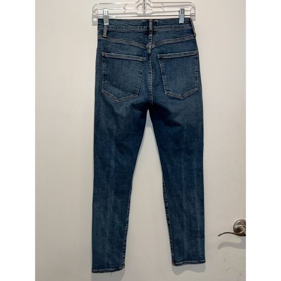 AGOLDE Sophie  Blue Premium Distressed Skinny Ankle Jeans Women's  Size 26 - Picture 7 of 11